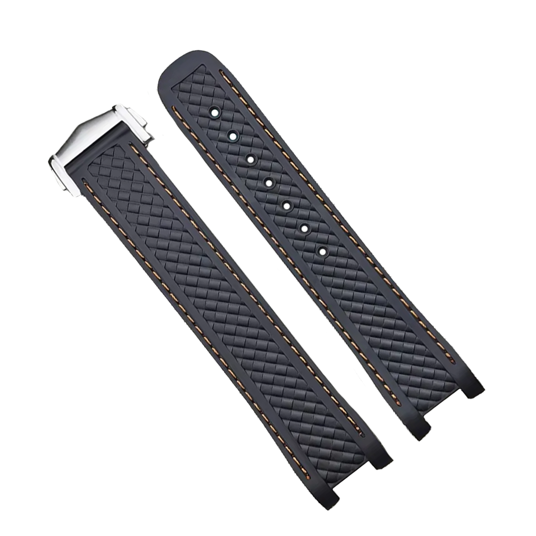 Correa de Silicona 20 mm para Omega Seamaster AT150 — Resistente al Agua y con Hebilla de Acero