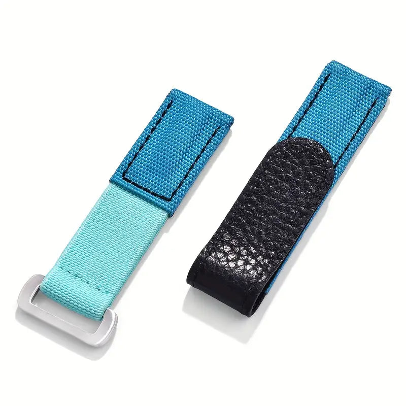 Correa Velocishark Azul Turquesa 20 mm— Velcro Deportivo y Estilo Funcional
